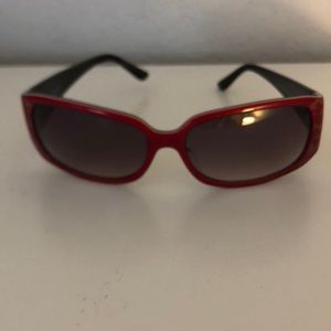Red Norma Kamali sunglasses